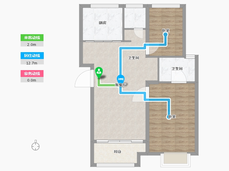 江苏省-徐州市-万科未来城-77.00-户型库-动静线