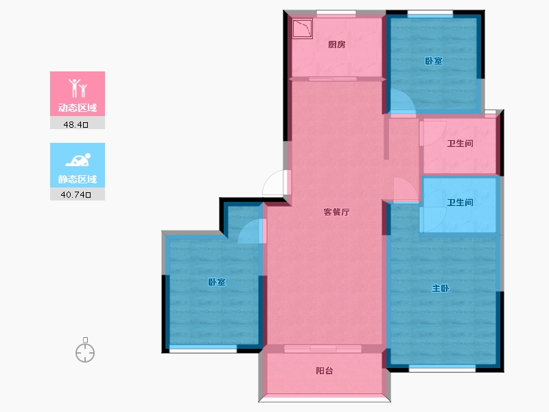 甘肃省-兰州市-兰州红星天铂-79.02-户型库-动静分区