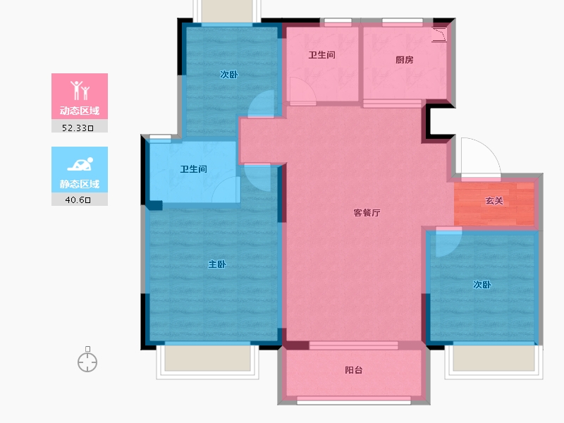 江苏省-南京市-栖樾府-83.00-户型库-动静分区