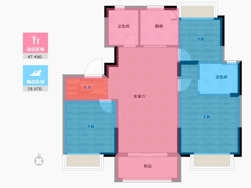 江苏省-南京市-栖樾府-77.00-户型库-动静分区