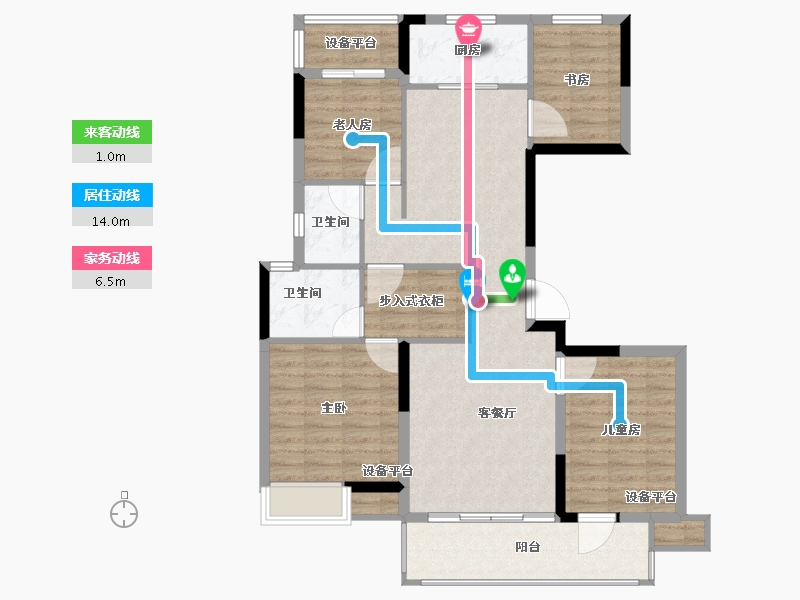 浙江省-绍兴市-海伦堡瀚江府-102.01-户型库-动静线