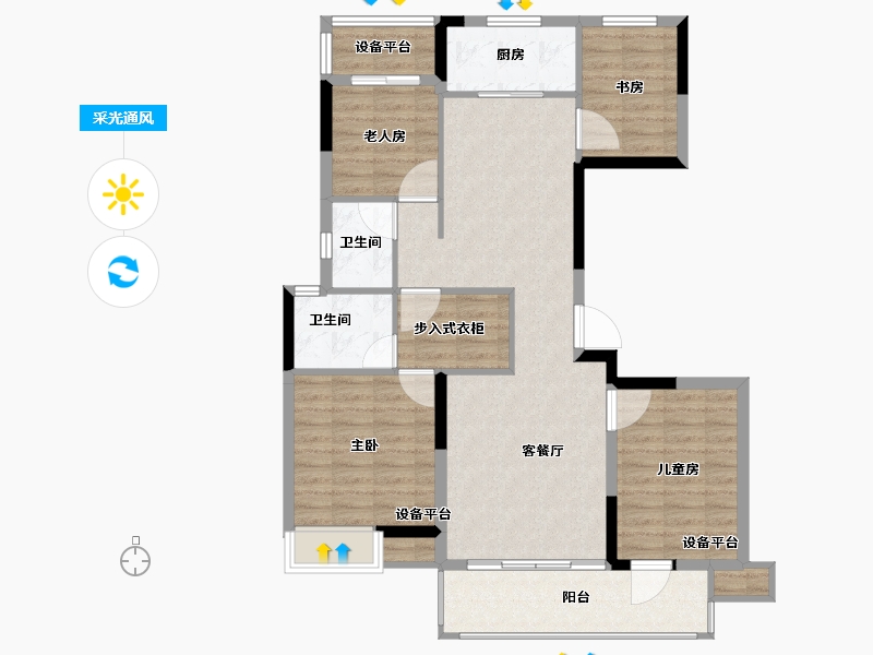 浙江省-绍兴市-海伦堡瀚江府-102.01-户型库-采光通风