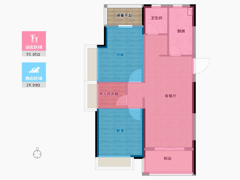 安徽省-合肥市-望江台-78.00-户型库-动静分区