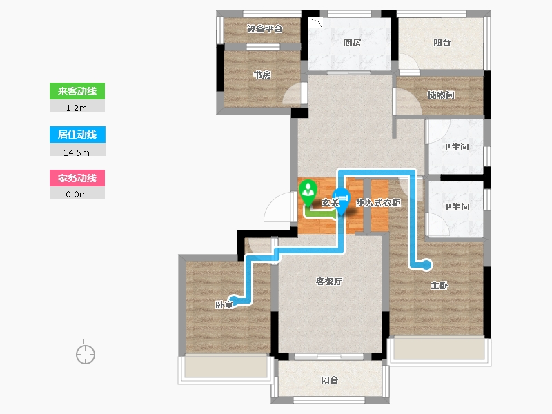 浙江省-衢州市-祥生翰林府-95.98-户型库-动静线