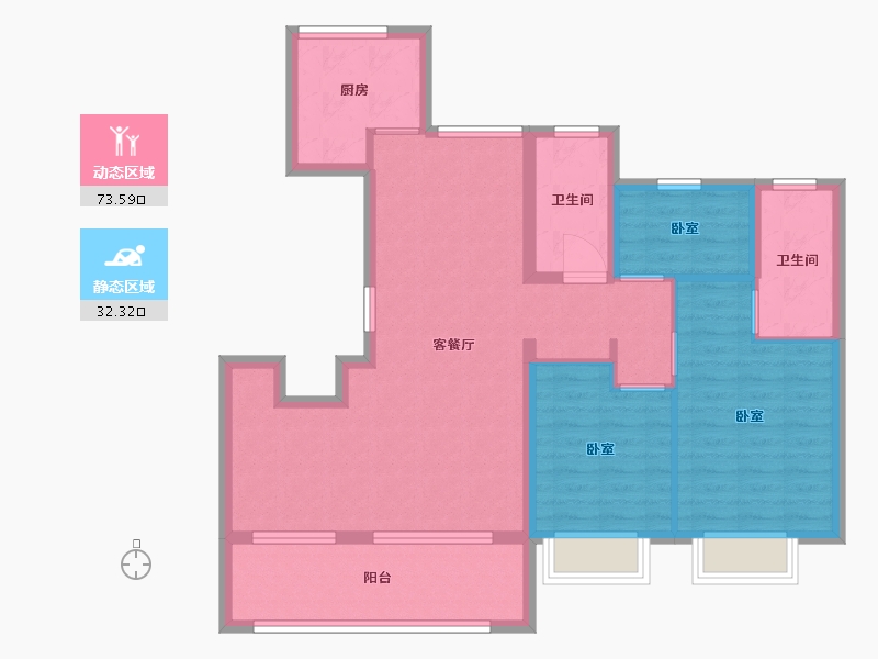 浙江省-宁波市-国贸梧桐原-95.01-户型库-动静分区