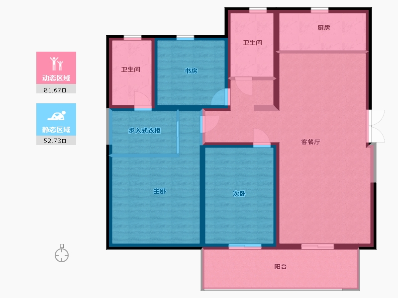 江苏省-盐城市-馥桂名居-121.00-户型库-动静分区