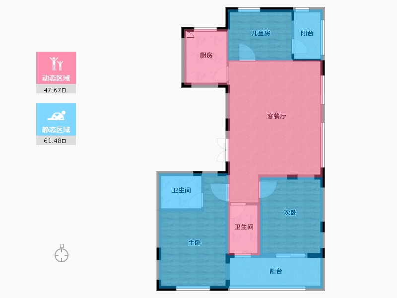 浙江省-衢州市-华达龙都锦城-98.00-户型库-动静分区