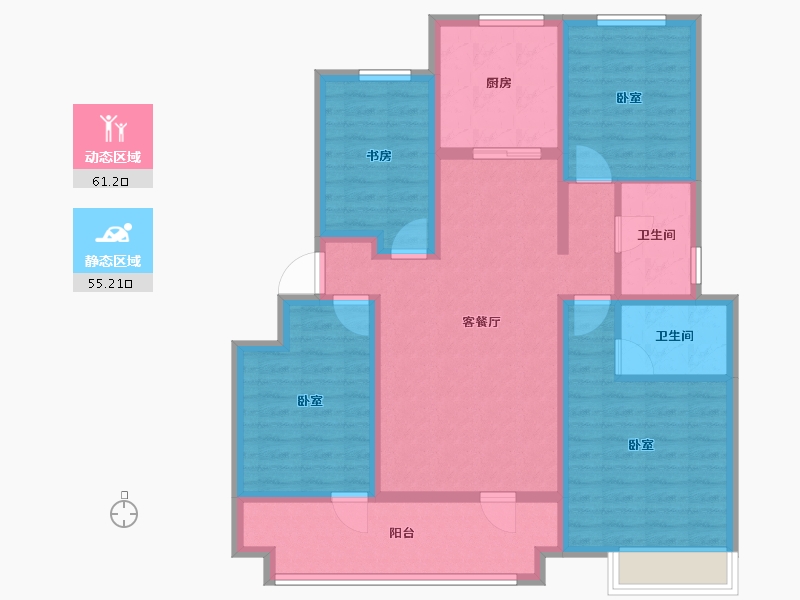 山东省-济南市-九樾府-103.00-户型库-动静分区