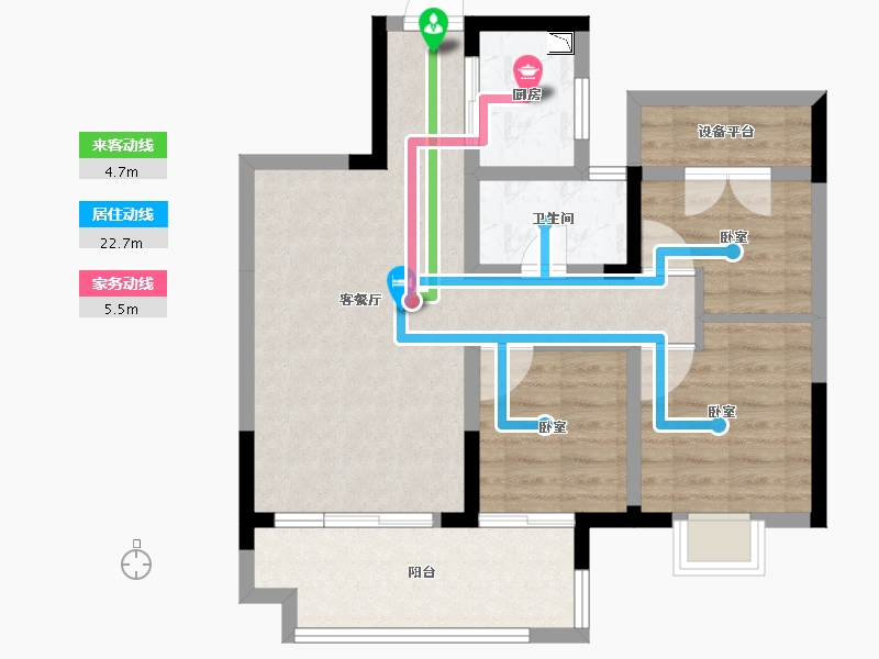 安徽省-合肥市-谊华雍景府-74.37-户型库-动静线