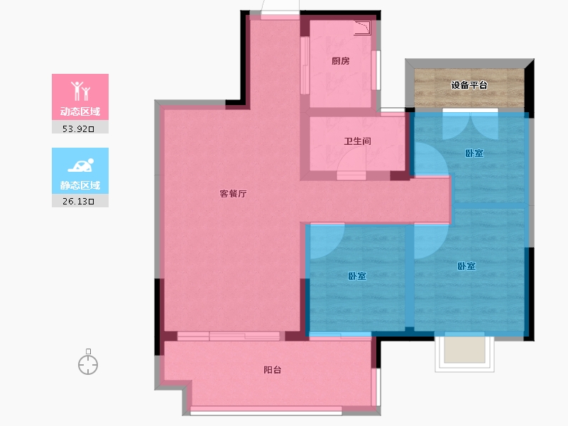 安徽省-合肥市-谊华雍景府-74.37-户型库-动静分区