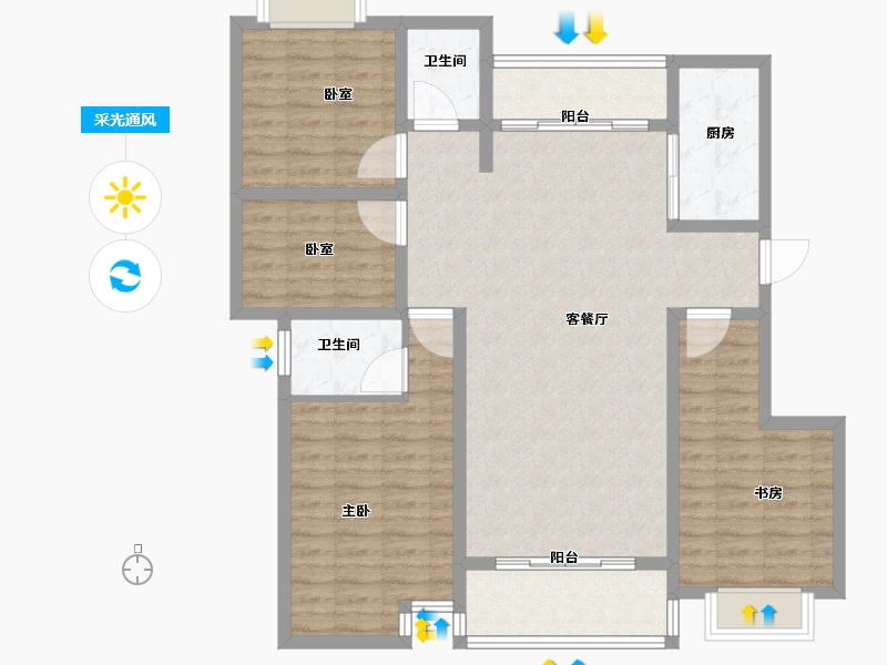 江西省-上饶市-欧景名城-114.01-户型库-采光通风