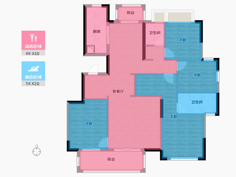 广西壮族自治区-南宁市-万科金域滨江-110.75-户型库-动静分区