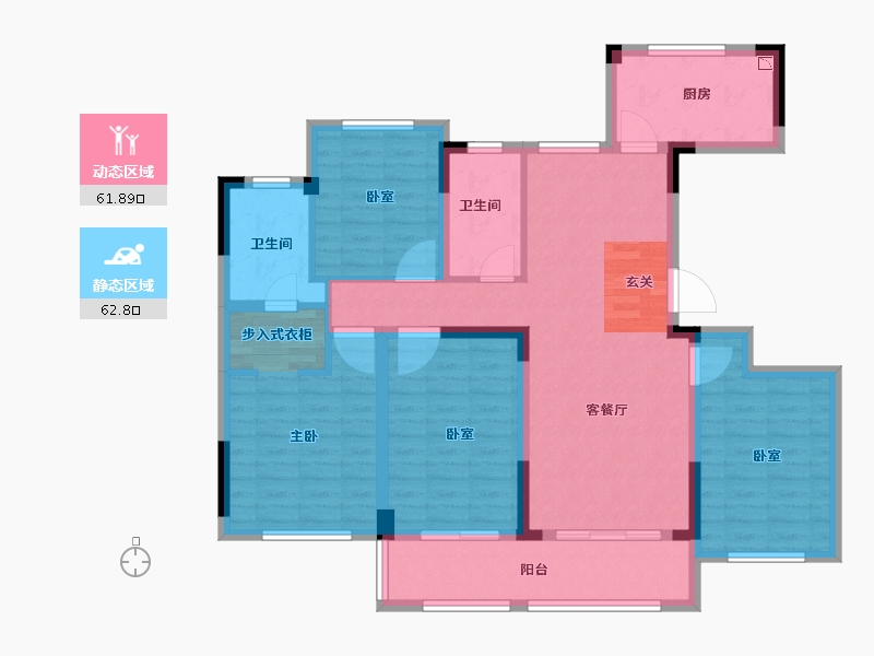 浙江省-衢州市-祥生国玥府-111.00-户型库-动静分区