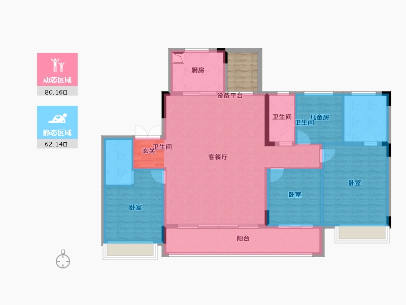 浙江省-湖州市-碧桂园狮山源著-133.58-户型库-动静分区