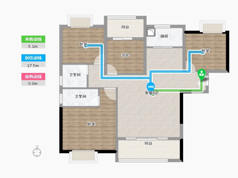 福建省-莆田市-建工・ECO状元府-118.00-户型库-动静线