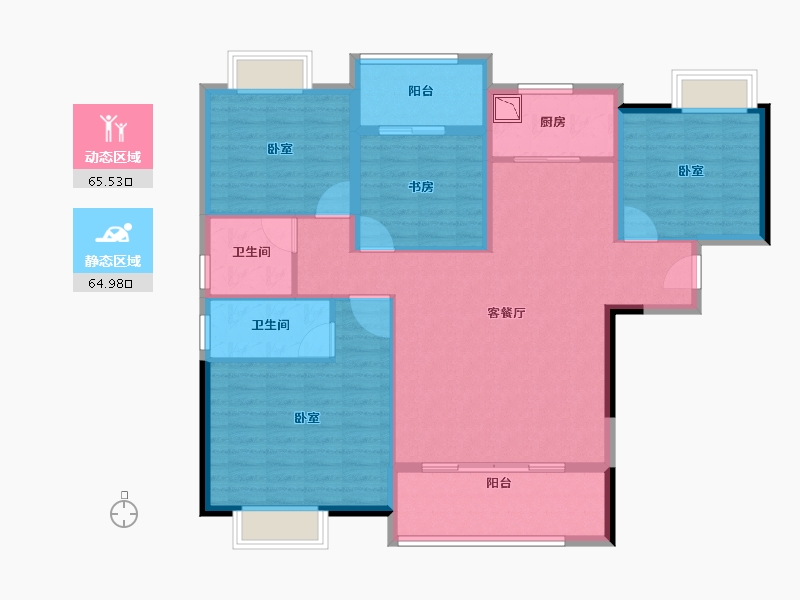 福建省-莆田市-建工・ECO状元府-118.00-户型库-动静分区