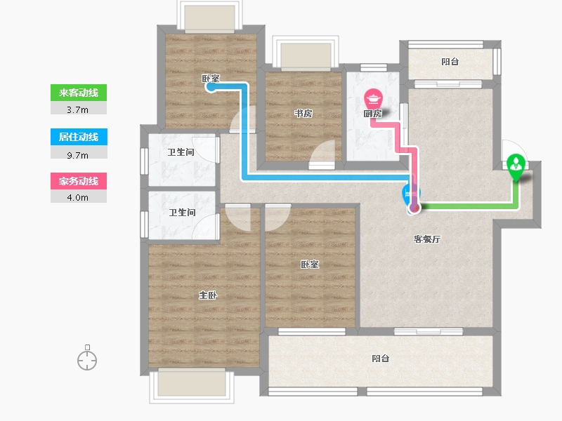 江西省-上饶市-晶科·滨江1号-96.60-户型库-动静线