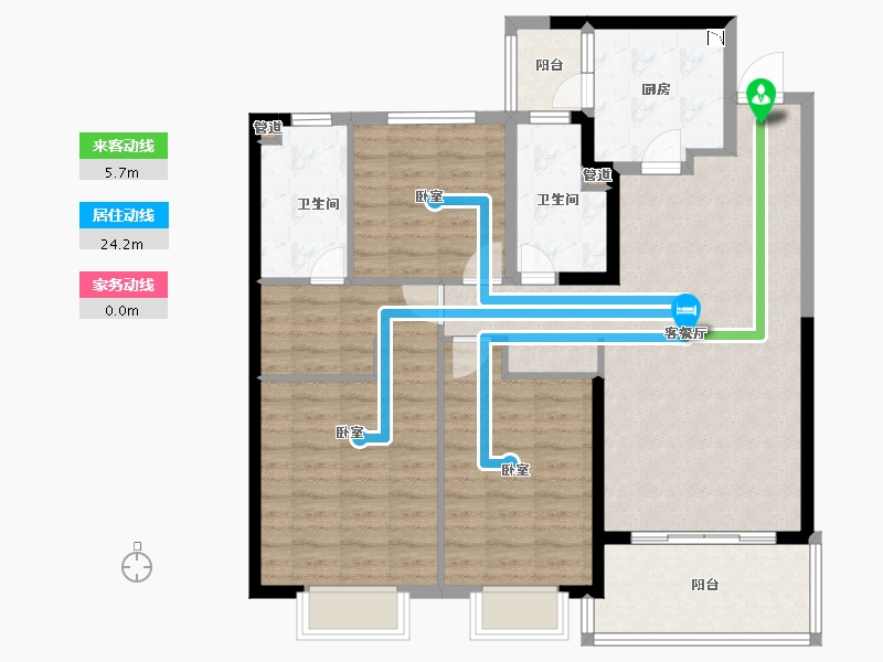 安徽省-淮南市-淮南恒大御府-105.50-户型库-动静线