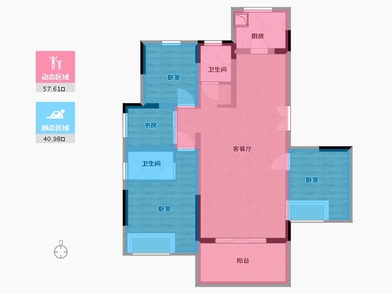 安徽省-合肥市-信达庐阳府-87.00-户型库-动静分区