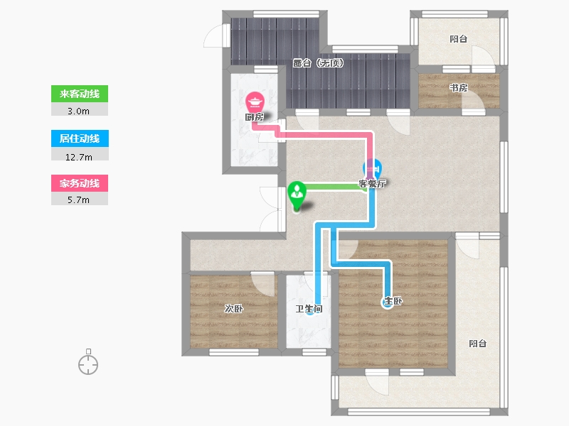 山东省-青岛市-嶺海香澜郡瑜院-94.00-户型库-动静线