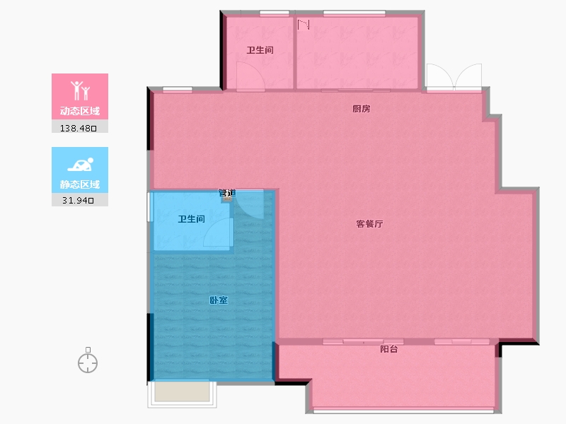 浙江省-宁波市-锦尚府-160.00-户型库-动静分区