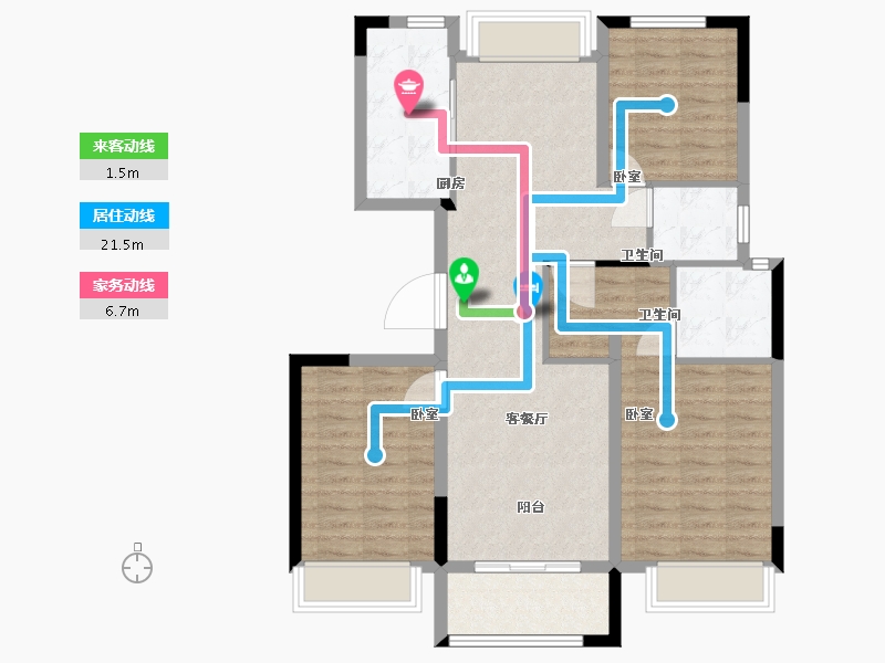 浙江省-湖州市-中梁德清壹号院-94.00-户型库-动静线