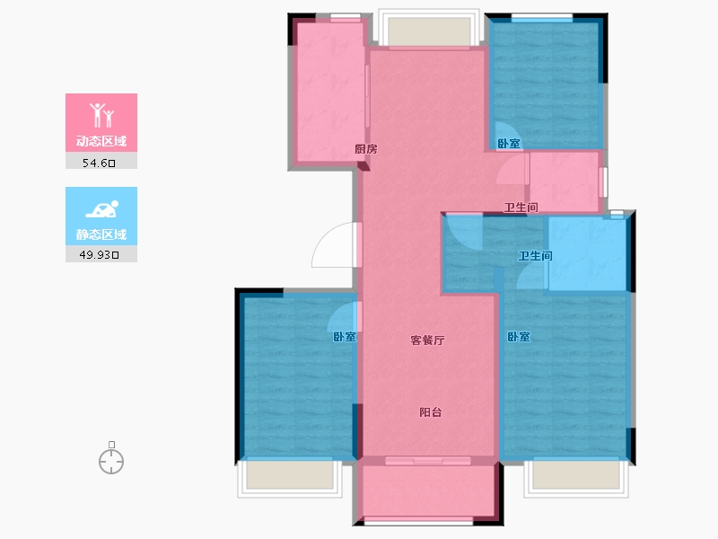 浙江省-湖州市-中梁德清壹号院-94.00-户型库-动静分区