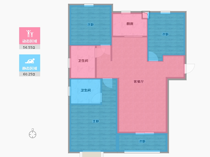 山东省-青岛市-海尔产城创鼎世华府-106.00-户型库-动静分区