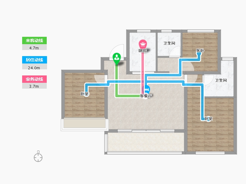 浙江省-绍兴市-保亿湖风雅园-97.00-户型库-动静线