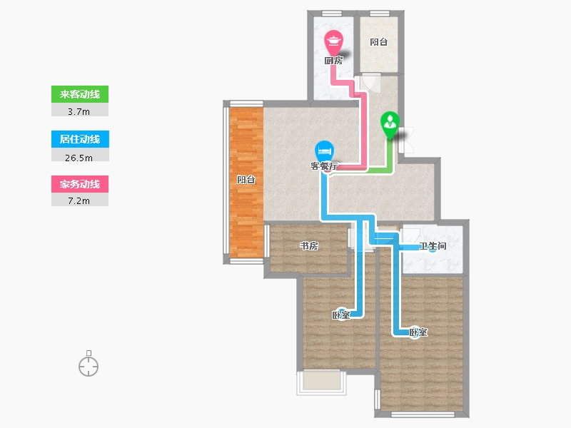 浙江省-湖州市-中泽御江山-98.00-户型库-动静线