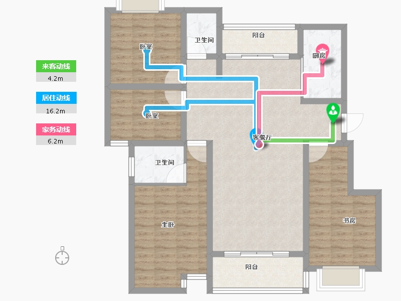 江西省-上饶市-欧景名城-105.00-户型库-动静线