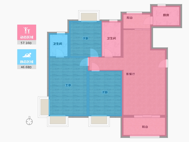 江西省-南昌市-海玥名邸-93.00-户型库-动静分区