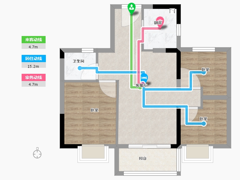 福建省-龙岩市-远洋山水-63.00-户型库-动静线