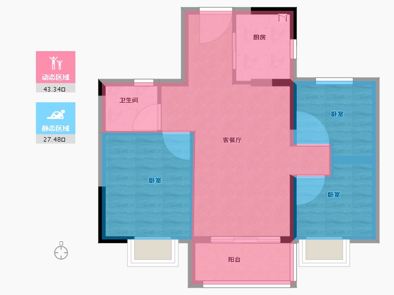 福建省-龙岩市-远洋山水-63.00-户型库-动静分区