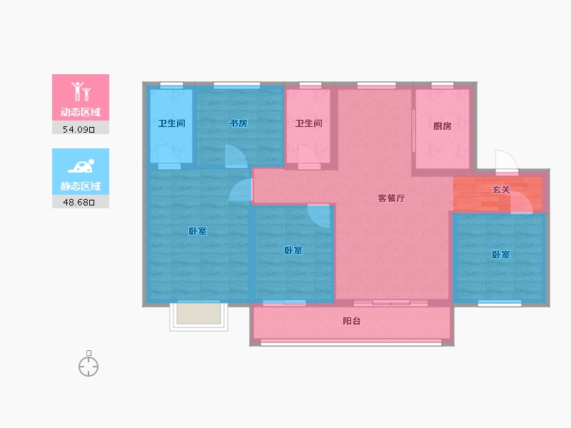 浙江省-嘉兴市-碧桂园·云栖里-92.10-户型库-动静分区