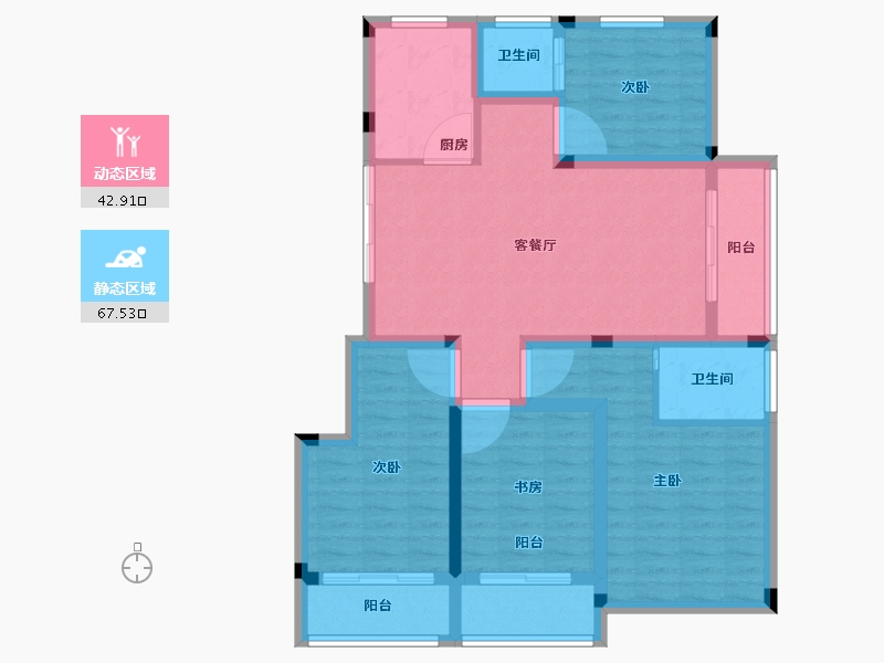 安徽省-宣城市-绿锦国际花苑-98.00-户型库-动静分区