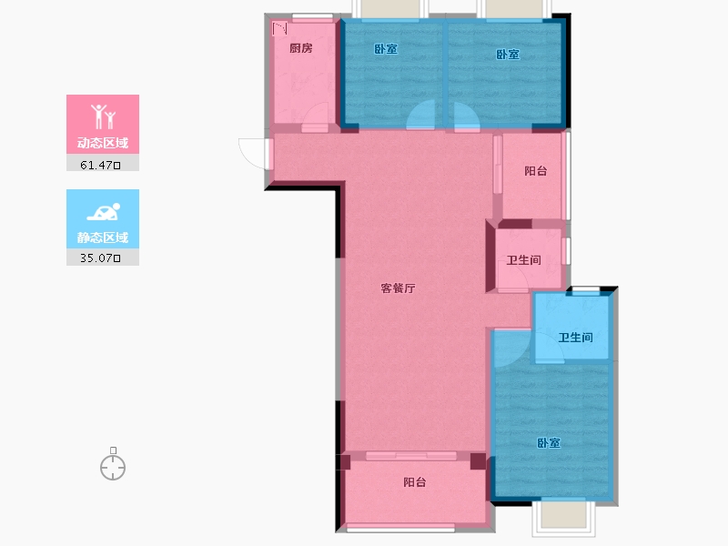 福建省-龙岩市-美伦·生态城-86.00-户型库-动静分区