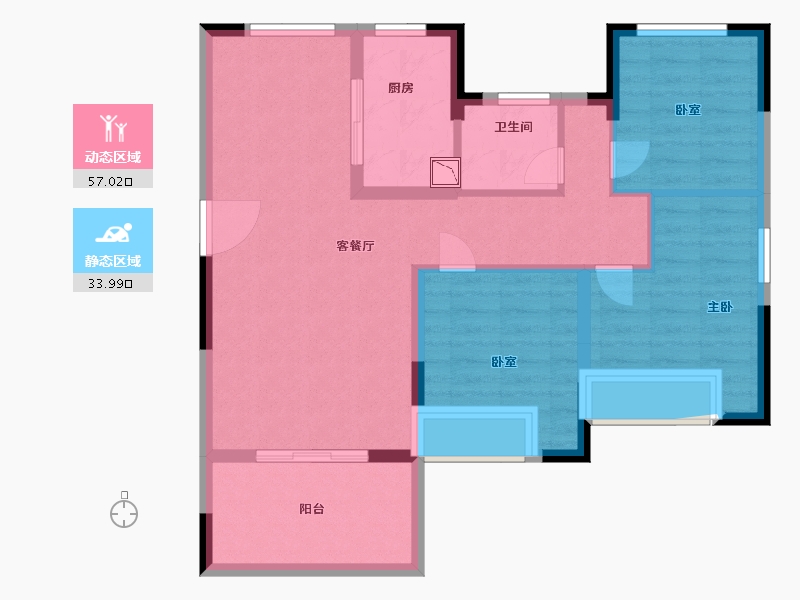 安徽省-合肥市-信达庐阳府-81.00-户型库-动静分区