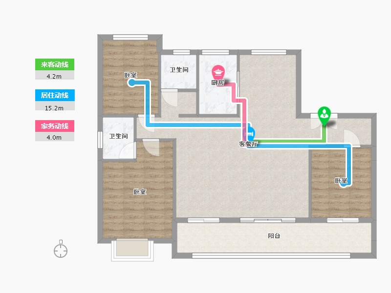 山东省-淄博市-悦府-103.37-户型库-动静线