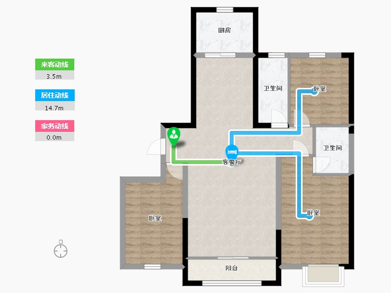 宁夏回族自治区-银川市-正丰御景湖城-94.99-户型库-动静线