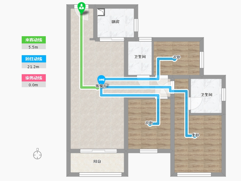 福建省-福州市-中海凤凰熙岸-71.00-户型库-动静线