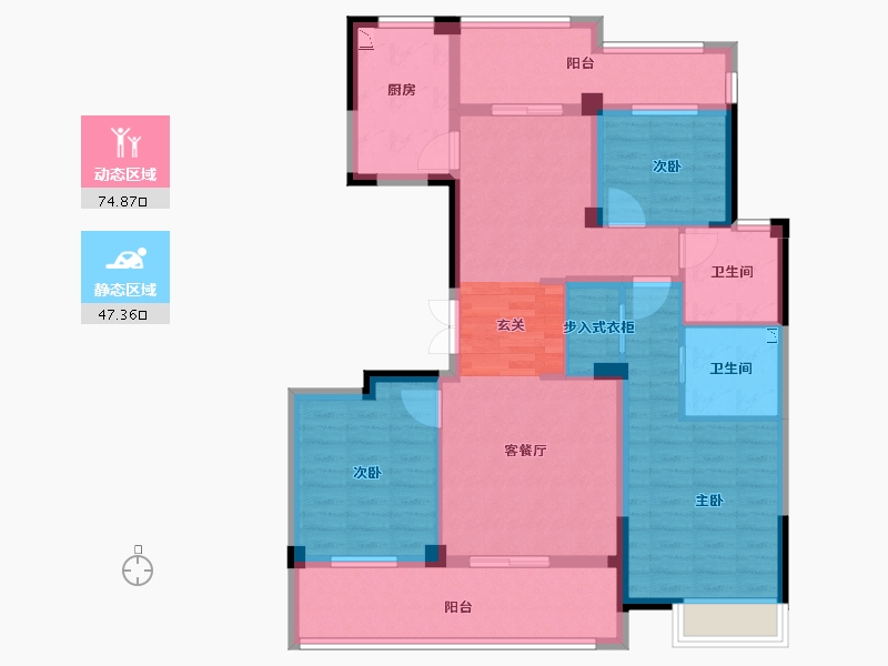 浙江省-衢州市-华达龙都锦城-108.00-户型库-动静分区