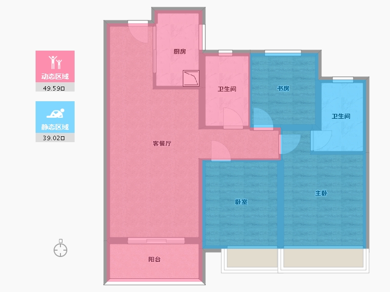 浙江省-杭州市-光合映-78.57-户型库-动静分区