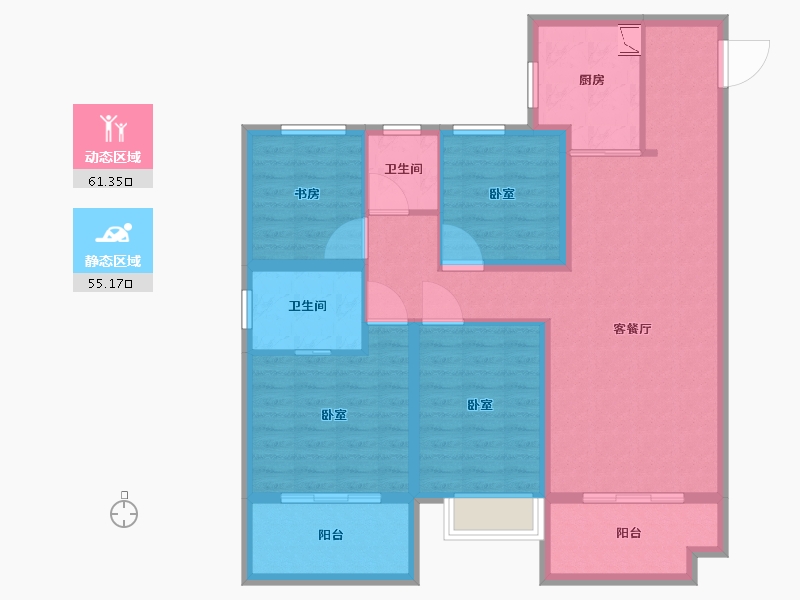 安徽省-合肥市-皖投万科产融中心-104.11-户型库-动静分区