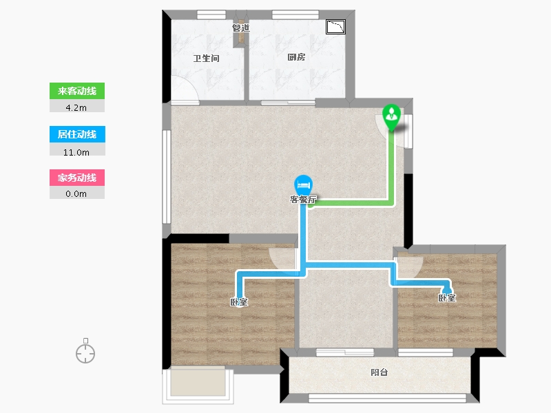 浙江省-宁波市-恒厚·阳光里-67.00-户型库-动静线