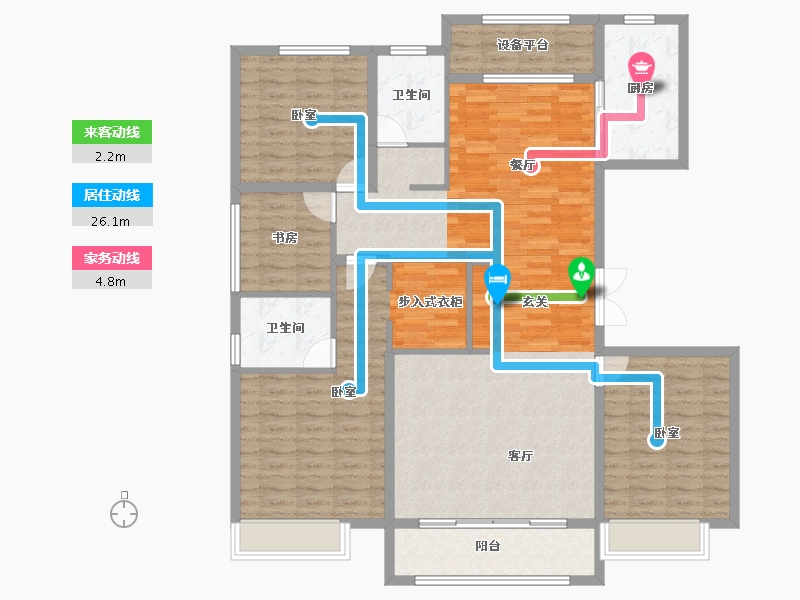 浙江省-湖州市-东升和府-139.55-户型库-动静线