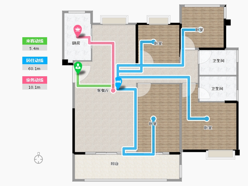 福建省-龙岩市-上杭融侨观邸-308.09-户型库-动静线