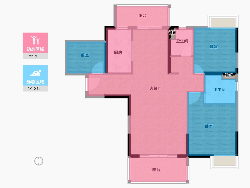 福建省-泉州市-奥能金港湾-101.00-户型库-动静分区