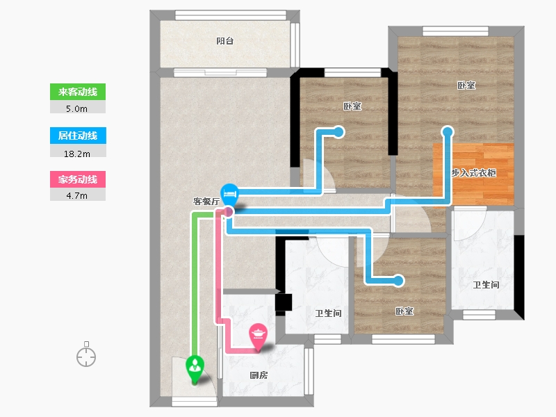 福建省-泉州市-美岭新榜园-67.00-户型库-动静线