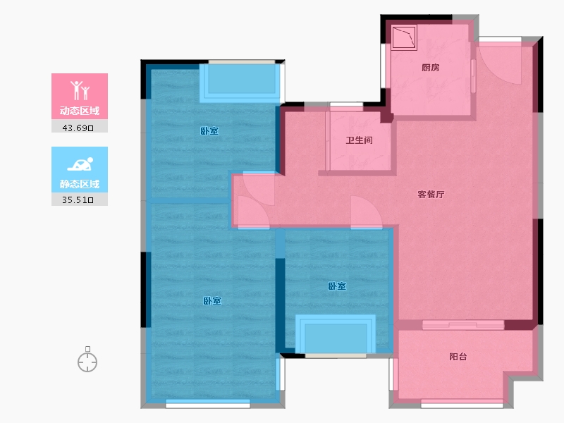 安徽省-合肥市-融侨天越-70.00-户型库-动静分区